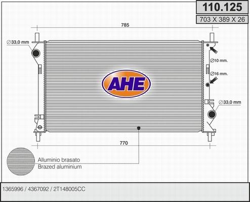 AHE 110.125 - Radiator, mühərrikin soyudulması furqanavto.az
