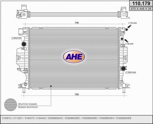 AHE 110.179 - Radiator, mühərrikin soyudulması furqanavto.az