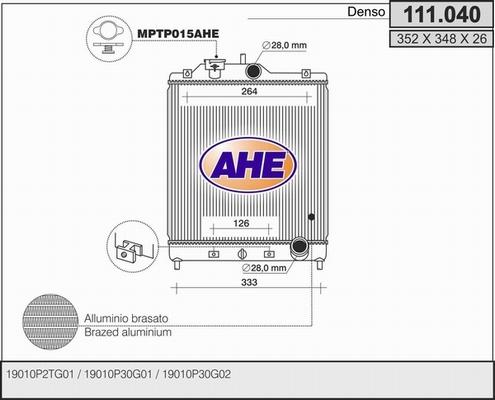 AHE 111.040 - Radiator, mühərrikin soyudulması furqanavto.az