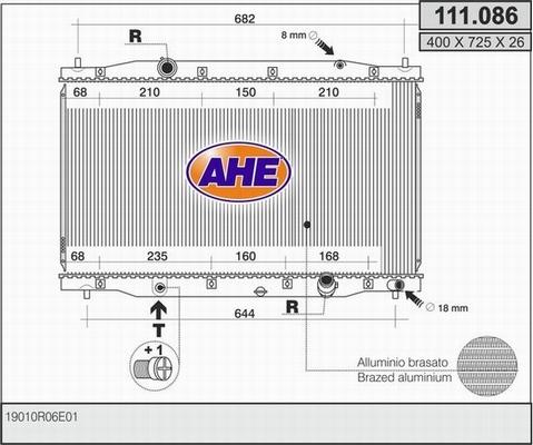 AHE 111.086 - Radiator, mühərrikin soyudulması furqanavto.az