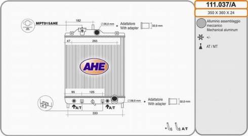 AHE 111.037/A - Radiator, mühərrikin soyudulması furqanavto.az