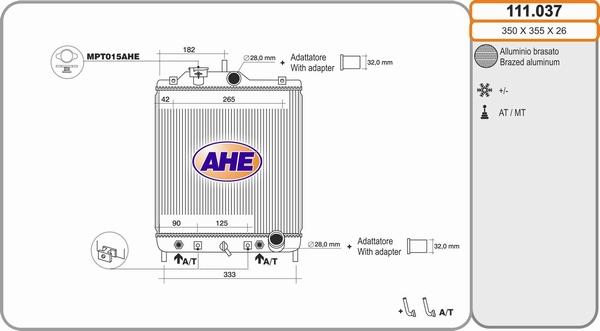 AHE 111.037 - Radiator, mühərrikin soyudulması furqanavto.az