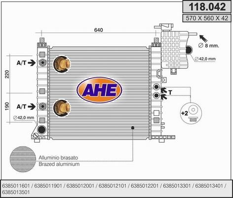 AHE 118.042 - Radiator, mühərrikin soyudulması furqanavto.az