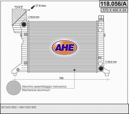 AHE 118.056/A - Radiator, mühərrikin soyudulması furqanavto.az