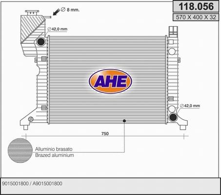 AHE 118.056 - Radiator, mühərrikin soyudulması furqanavto.az