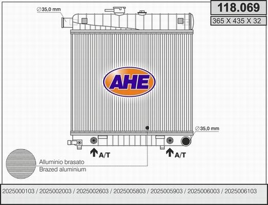 AHE 118.069 - Radiator, mühərrikin soyudulması furqanavto.az