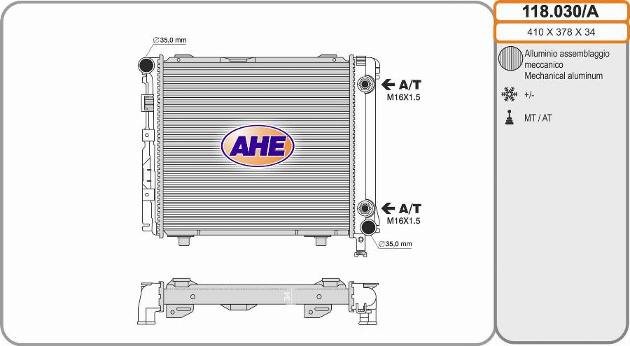 AHE 118.030/A - Radiator, mühərrikin soyudulması furqanavto.az