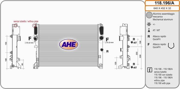 AHE 118.196/A - Radiator, mühərrikin soyudulması furqanavto.az