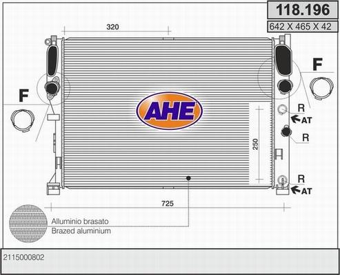 AHE 118.196 - Radiator, mühərrikin soyudulması furqanavto.az