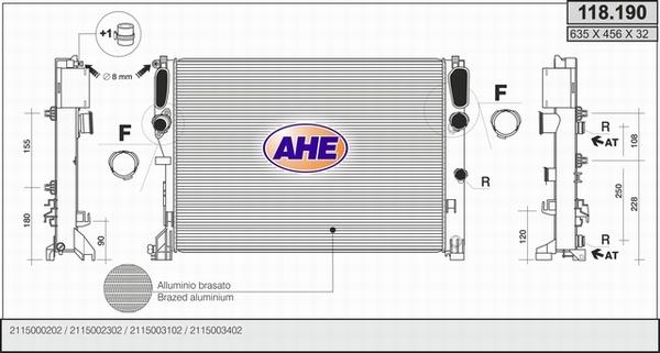 AHE 118.190 - Radiator, mühərrikin soyudulması furqanavto.az