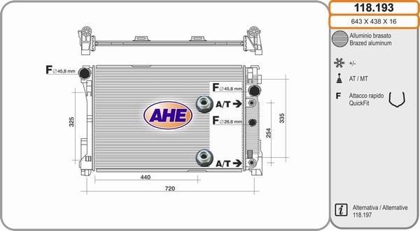 AHE 118.193 - Radiator, mühərrikin soyudulması furqanavto.az