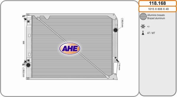 AHE 118.168 - Radiator, mühərrikin soyudulması furqanavto.az