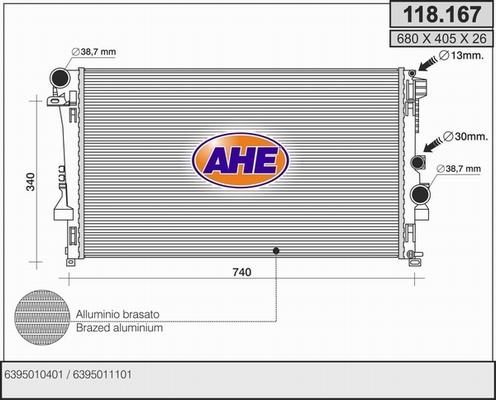 AHE 118.167 - Radiator, mühərrikin soyudulması furqanavto.az