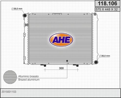 AHE 118.106 - Radiator, mühərrikin soyudulması furqanavto.az