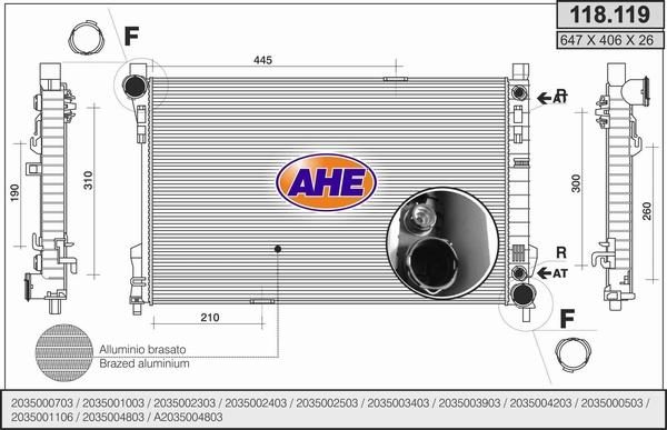 AHE 118.119 - Radiator, mühərrikin soyudulması furqanavto.az