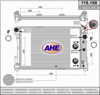 AHE 118.188 - Radiator, mühərrikin soyudulması furqanavto.az