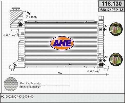 AHE 118.130 - Radiator, mühərrikin soyudulması furqanavto.az