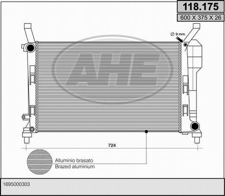 AHE 118.175 - Radiator, mühərrikin soyudulması furqanavto.az