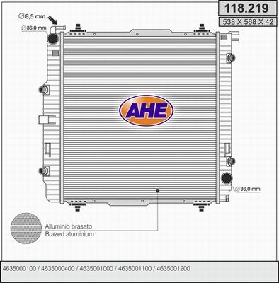 AHE 118.219 - Radiator, mühərrikin soyudulması furqanavto.az