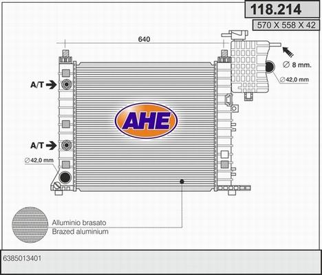 AHE 118.214 - Radiator, mühərrikin soyudulması furqanavto.az