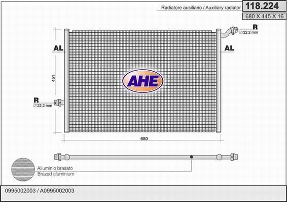 AHE 118.224 - Radiator, mühərrikin soyudulması furqanavto.az