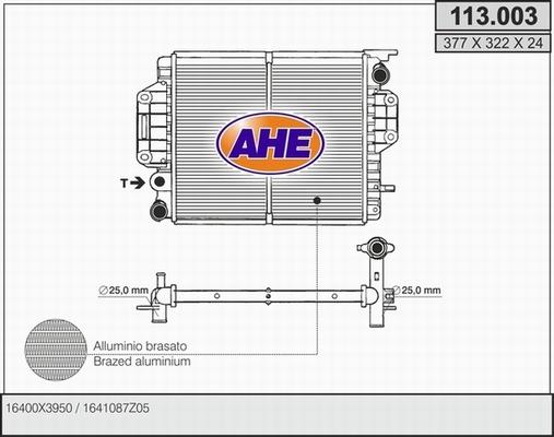 AHE 113.003 - Radiator, mühərrikin soyudulması furqanavto.az