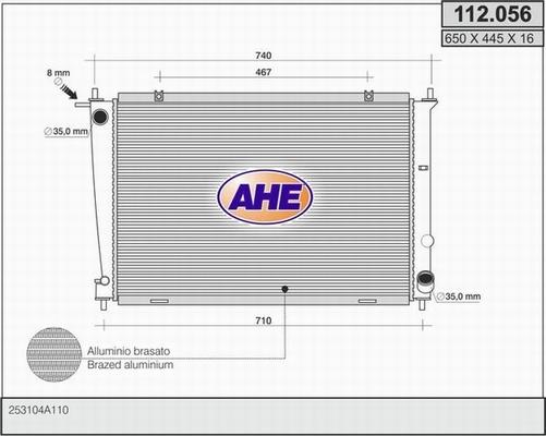 AHE 112.056 - Radiator, mühərrikin soyudulması furqanavto.az