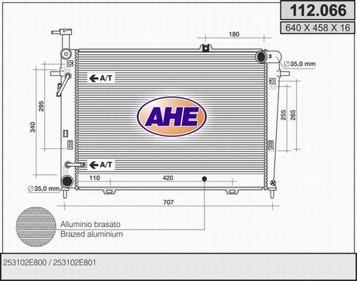 AHE 112.066 - Radiator, mühərrikin soyudulması furqanavto.az