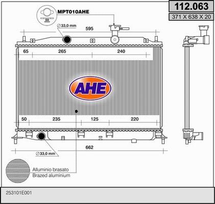 AHE 112.063 - Radiator, mühərrikin soyudulması furqanavto.az