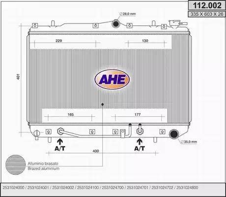 AHE 112.002 - Radiator, mühərrikin soyudulması furqanavto.az