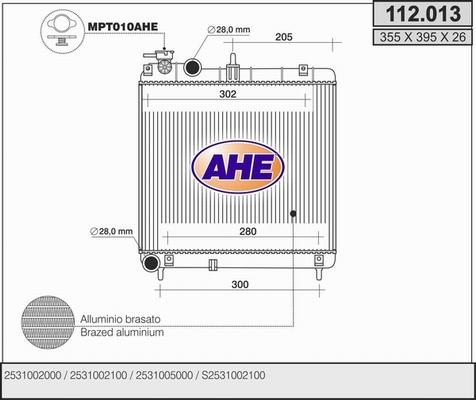 AHE 112.013 - Radiator, mühərrikin soyudulması furqanavto.az