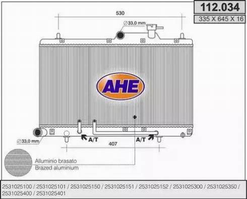 AHE 112.034 - Radiator, mühərrikin soyudulması furqanavto.az