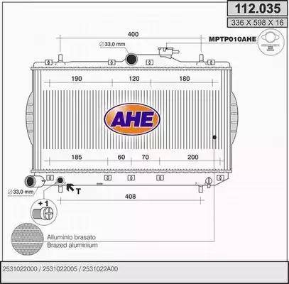 AHE 112.035 - Radiator, mühərrikin soyudulması furqanavto.az