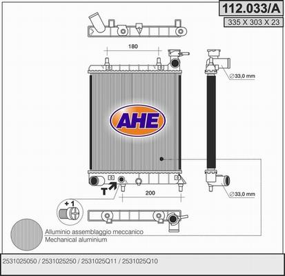 AHE 112.033/A - Radiator, mühərrikin soyudulması furqanavto.az