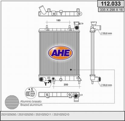 AHE 112.033 - Radiator, mühərrikin soyudulması furqanavto.az