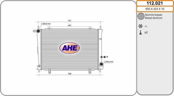 AHE 112.021 - Radiator, mühərrikin soyudulması furqanavto.az