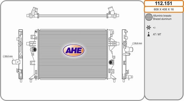 AHE 112.151 - Radiator, mühərrikin soyudulması furqanavto.az