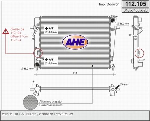 AHE 112.105 - Radiator, mühərrikin soyudulması furqanavto.az