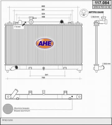 AHE 117.084 - Radiator, mühərrikin soyudulması furqanavto.az