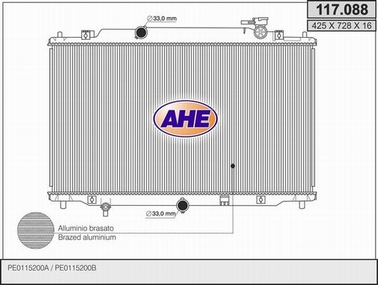 AHE 117.088 - Radiator, mühərrikin soyudulması furqanavto.az