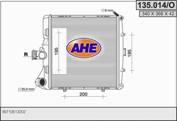 AHE 135.014/O - Radiator, mühərrikin soyudulması furqanavto.az
