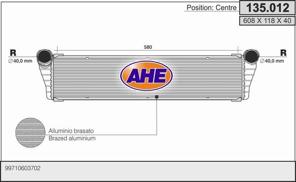AHE 135.012 - Radiator, mühərrikin soyudulması furqanavto.az