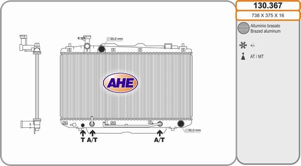 AHE 130.367 - Radiator, mühərrikin soyudulması furqanavto.az