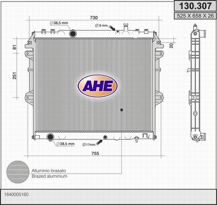 AHE 130.307 - Radiator, mühərrikin soyudulması furqanavto.az