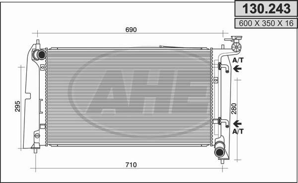 AHE 130.243 - Radiator, mühərrikin soyudulması furqanavto.az