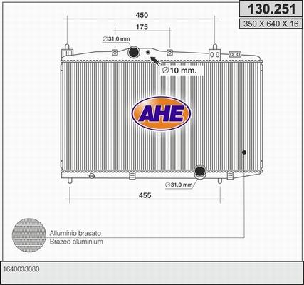 AHE 130.251 - Radiator, mühərrikin soyudulması furqanavto.az