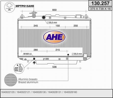 AHE 130.257 - Radiator, mühərrikin soyudulması furqanavto.az