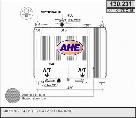 AHE 130.231 - Radiator, mühərrikin soyudulması furqanavto.az