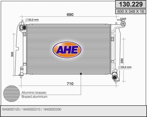 AHE 130.229 - Radiator, mühərrikin soyudulması furqanavto.az