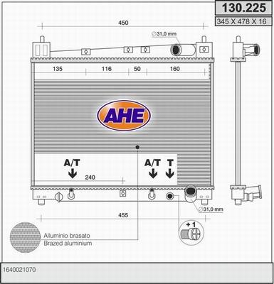 AHE 130.225 - Radiator, mühərrikin soyudulması furqanavto.az